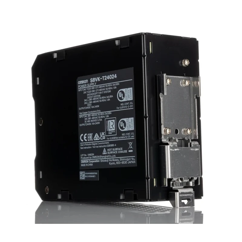 Omron S8VK-T Series Switched Mode DIN Rail Power Supply 480V AC Input 24V DC, 10A Output, 240W 