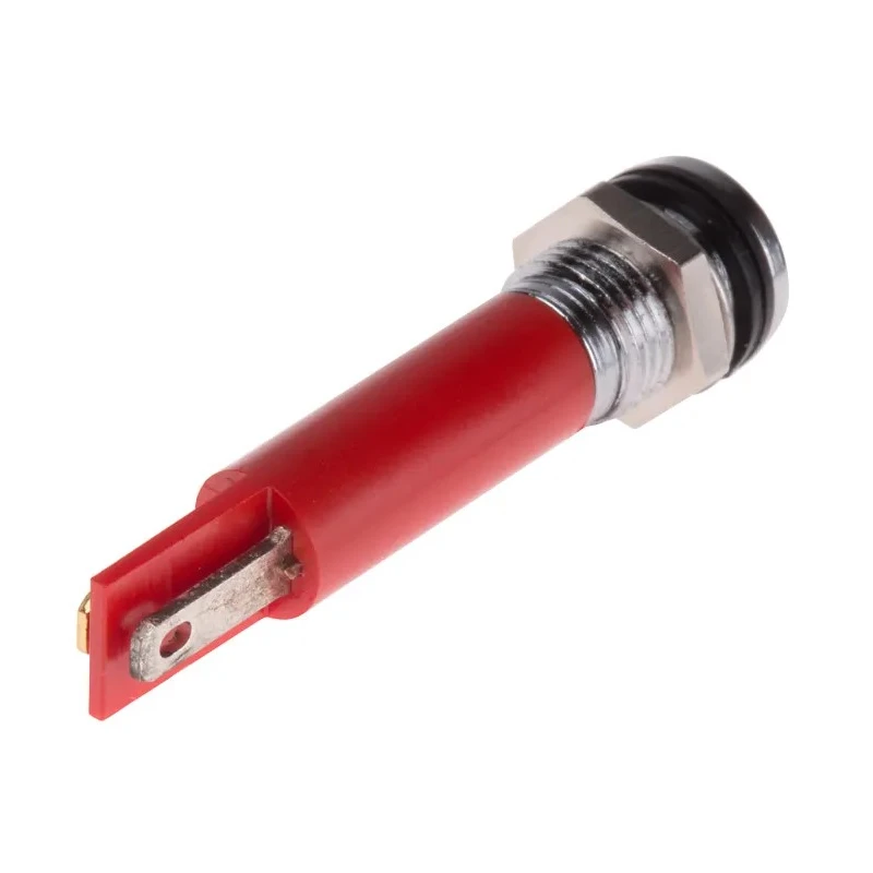 RS PRO Red Panel Mount Indicator 110V AC 6mA IP67 Prominent Bezel IP67