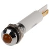 RS PRO Orange Panel Mount Indicator, 110V AC, 6mA, IP67 Sealed, Silver Prominent Bezel 846-2718