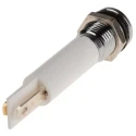RS PRO Orange Panel Mount Indicator, 110V AC, 6mA, IP67 Sealed, Silver Prominent Bezel 846-2718