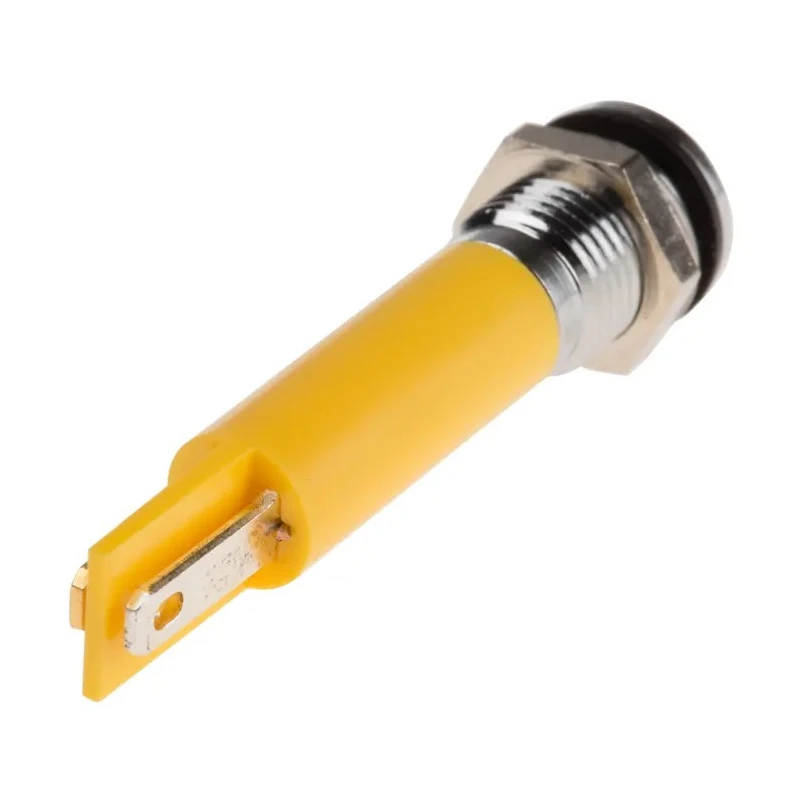 RS PRO Yellow Panel Mount Indicator 220V AC 3mA IP67 Prominent Bezel 846-2829