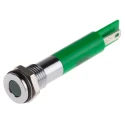 RS PRO Green Panel Mount Indicator 220V AC 3mA IP67 Flush Bezel Silver 846-2904
