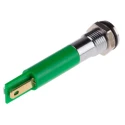 RS PRO Green Panel Mount Indicator 220V AC 3mA IP67 Flush Bezel Silver 846-2904