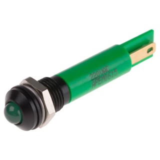 RS PRO Green Panel Mount Indicator 220V AC 3mA IP67 Prominent Bezel 846-2847