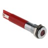 RS PRO Red Panel Mount Indicator 220V AC 3mA IP67 Flush Silver Bezel IP67