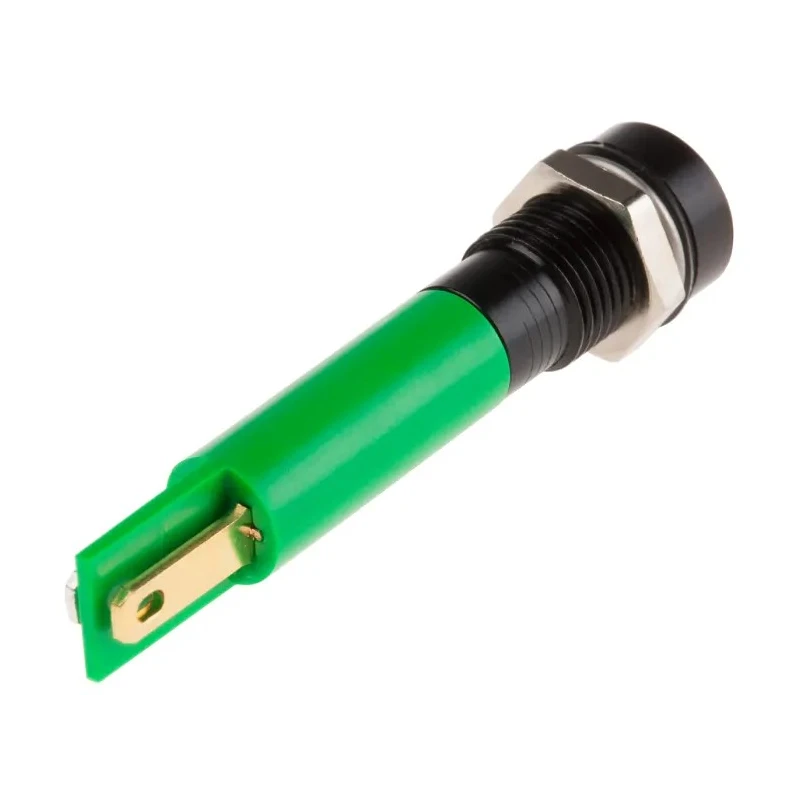 RS PRO Green Panel Mount Indicator 220V AC 3mA IP67 Recessed IP67