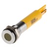 RS PRO Yellow Panel Mount Indicator 220V ac 3mA IP67 Flush Bezel Silver IP67