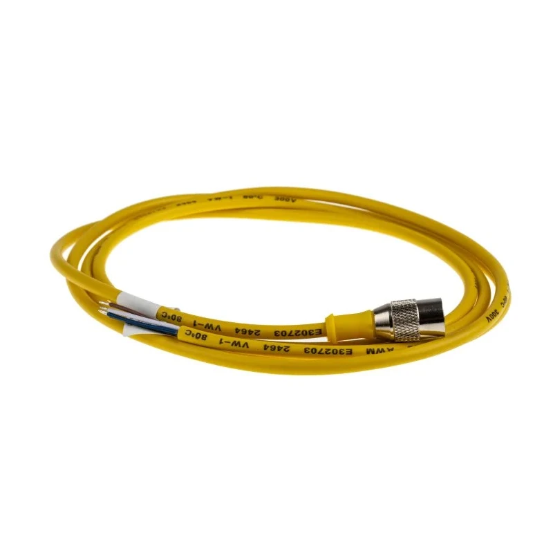 Eaton Female 4 Way Straight to Unterminated Sensor Actuator Cable 2m Polyvinyl Chloride Jacket Yellow 136268 CSAS4A4CY2202