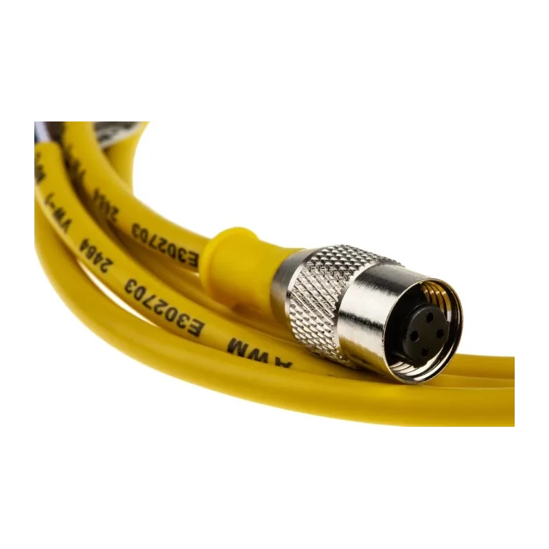 Eaton Female 4 Way Straight to Unterminated Sensor Actuator Cable 2m Polyvinyl Chloride Jacket Yellow 136268 CSAS4A4CY2202