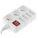 RS PRO 1.5 m 7 Socket USB Type C European Socket Type F German Schuko Extension Lead Power Strip 250V 845-6726