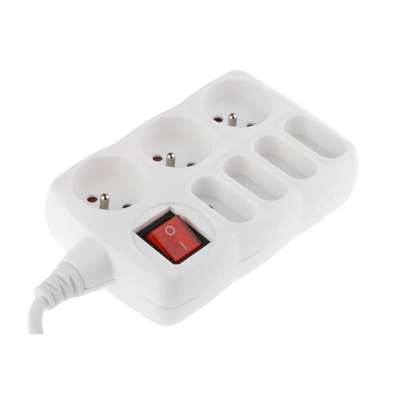 RS PRO 1.5 m 7 Socket USB Type C European Socket Type F German Schuko Extension Lead Power Strip 250V 845-6726