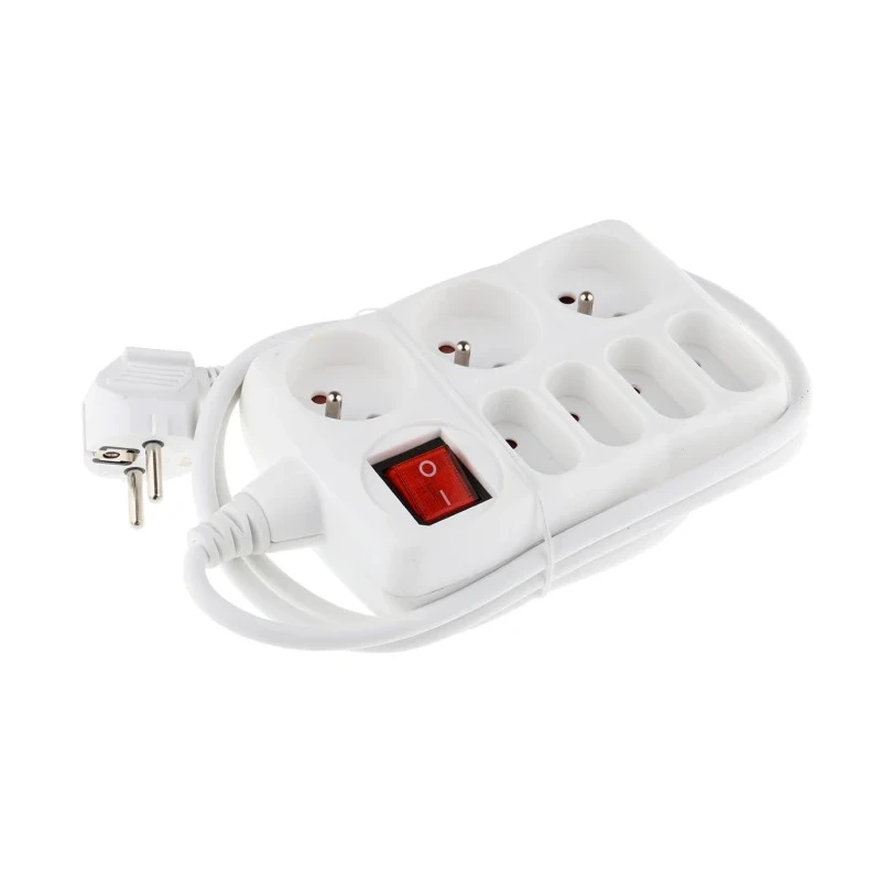 RS PRO 1.5 m 7 Socket USB Type C European Socket Type F German Schuko Extension Lead Power Strip 250V 845-6726