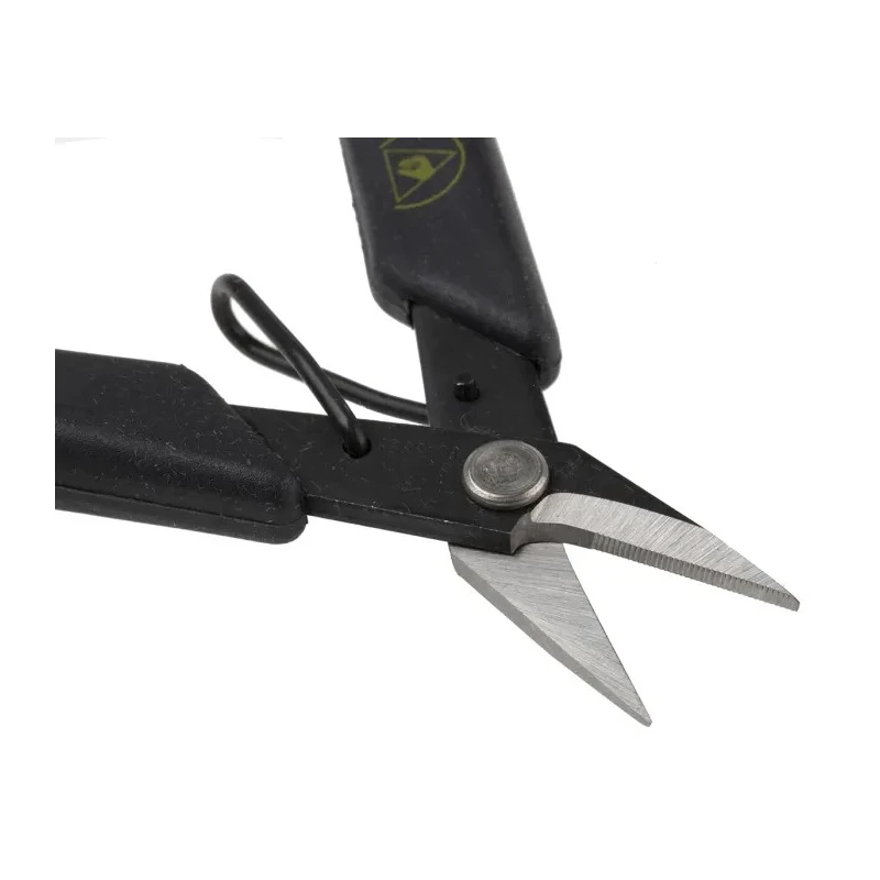 RS PRO ESD Safe Angle Fibre Optic Cutter Scissor, Carbon Steel Jaw, 145mm Length 847-2961