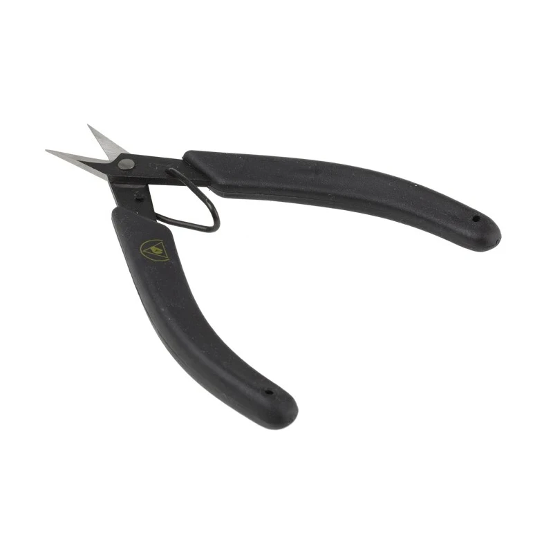RS PRO ESD Safe Angle Fibre Optic Cutter Scissor, Carbon Steel Jaw, 145mm Length 847-2961