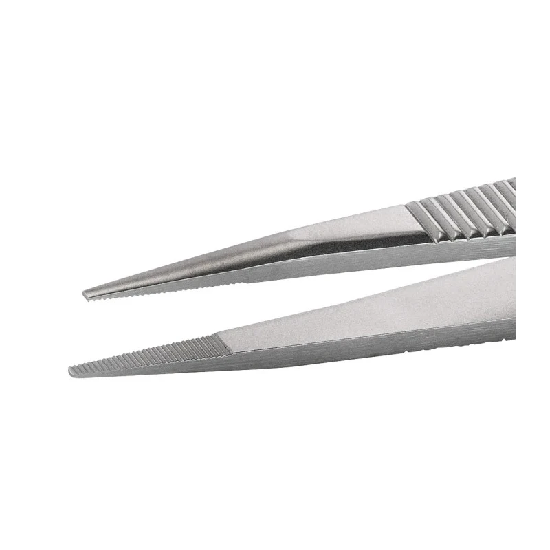 ideal-tek 120mm Stainless Steel Serrated Tweezer 00D.SA.0