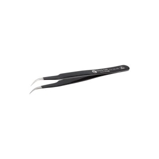ideal-tek 115mm Stainless Steel Curved Fine ESD Safe Anti-Magnetic Tweezer 7A.SANEB
