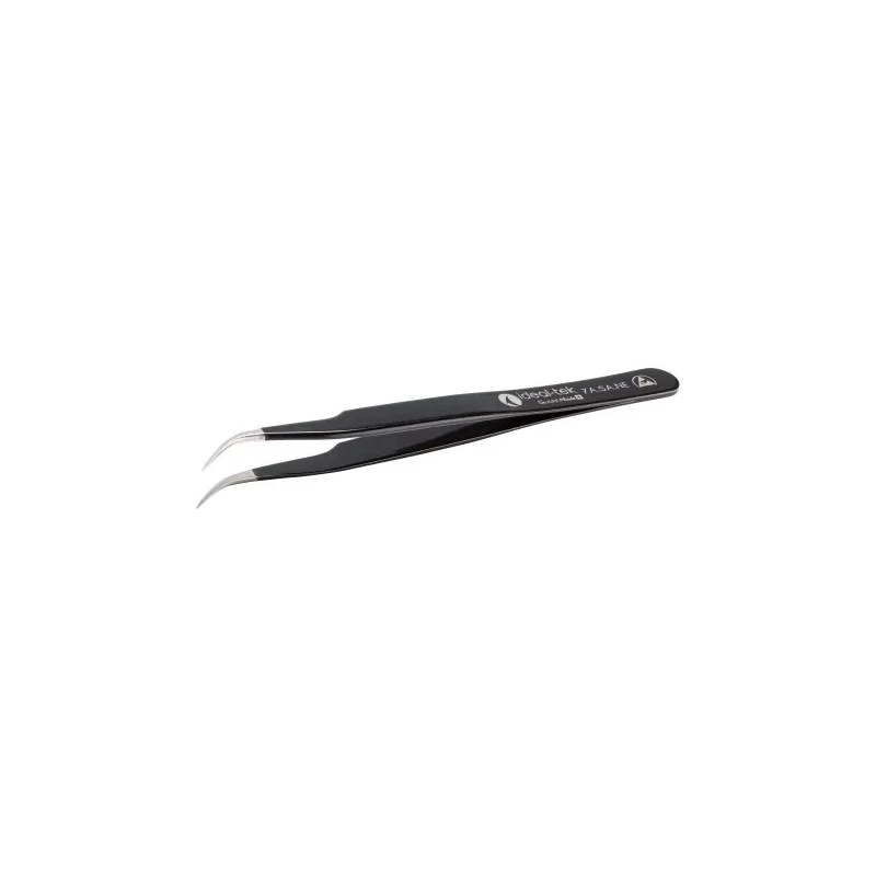 ideal-tek 115mm Stainless Steel Curved Fine ESD Safe Anti-Magnetic Tweezer 7A.SANEB