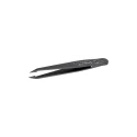ideal-tek 115mm Carbon Fibre Plastic Fine Straight Short ESD Safe Tweezer 707.CF