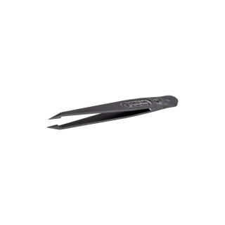 ideal-tek 115mm Carbon Fibre Plastic Fine Straight Short ESD Safe Tweezer 707.CF