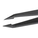 ideal-tek 115mm Carbon Fibre Plastic Fine Straight Short ESD Safe Tweezer 707.CF