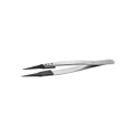 ideal-tek 130mm Carbon Fibre Plastic Straight Sharp Very Fine ESD Safe Tweezer 5CFR.SA.1