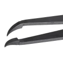 ideal-tek 115mm Plastic Carbon Fibre Fine Curved Short ESD Safe Tweezer 707A.CF