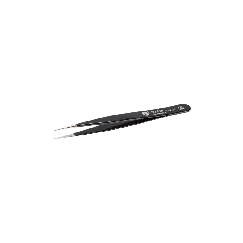 ideal-tek 120mm Stainless Steel Straight Fine Pointed ESD Safe Tweezer 3.SANEB