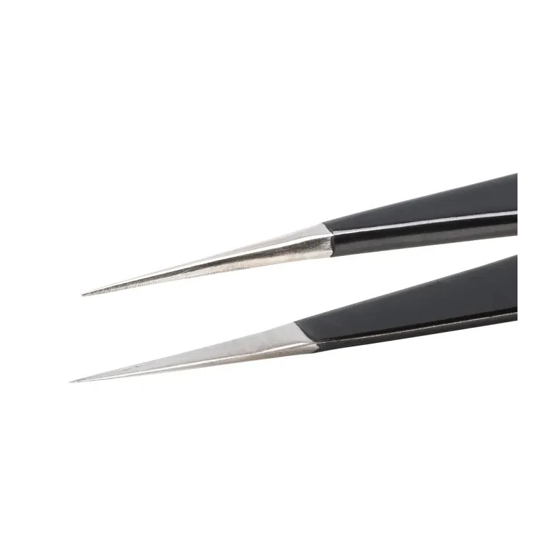 ideal-tek 120mm Stainless Steel Straight Fine Pointed ESD Safe Tweezer 3.SANEB