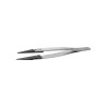 ideal-tek 130mm Polyamide 66 Carbon Fibre Flat Round ESD Safe Tweezer 2ACFR.SA.1