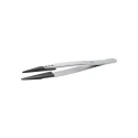 ideal-tek 130mm Carbon Fibre Plastic Bevel Thick Strong Straight ESD Safe Tweezer 249CFR.SA.1