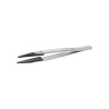 ideal-tek 130mm Carbon Fibre Plastic Bevel Thick Strong Straight ESD Safe Tweezer 249CFR.SA.1