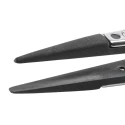 ideal-tek 130mm Carbon Fibre Plastic Bevel Thick Strong Straight ESD Safe Tweezer 249CFR.SA.1