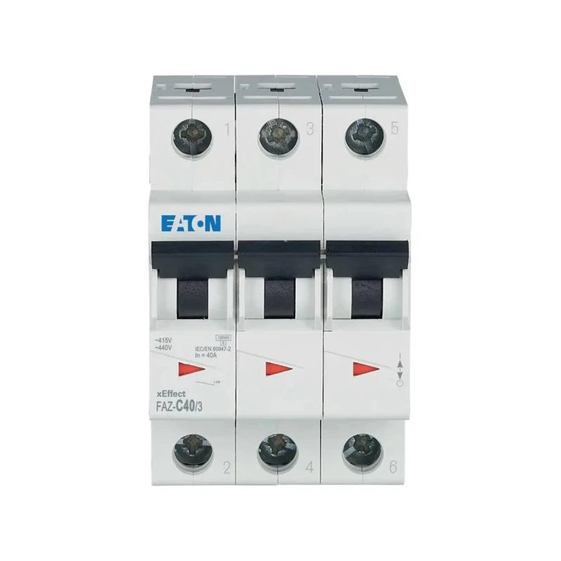 Eaton xEffect Miniature Circuit Breaker, 3-Pole, 40A, Type C, 415V AC, 10kA Breaking Capacity 278877 FAZ-C40/3