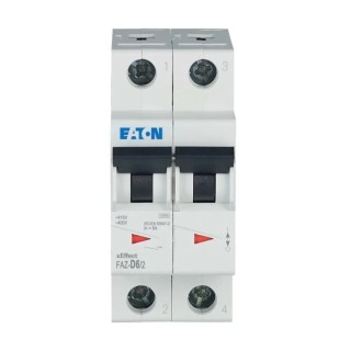 Eaton xEffect Miniature Circuit Breaker, 2-Pole, 6A, Type D, 415V AC, 10 kA Breaking Capacity 278777 FAZ-D6/2