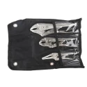 RS PRO 3-Piece Locking Plier Set, Chrome Molybdenum Steel, Heat-Treated, Includes Wire Cutter 847-3768