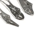 RS PRO 3-Piece Locking Plier Set, Chrome Molybdenum Steel, Heat-Treated, Includes Wire Cutter 847-3768