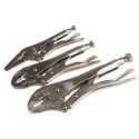 RS PRO 3-Piece Locking Plier Set Durable Chrome Vanadium Steel Construction Model 847-3762