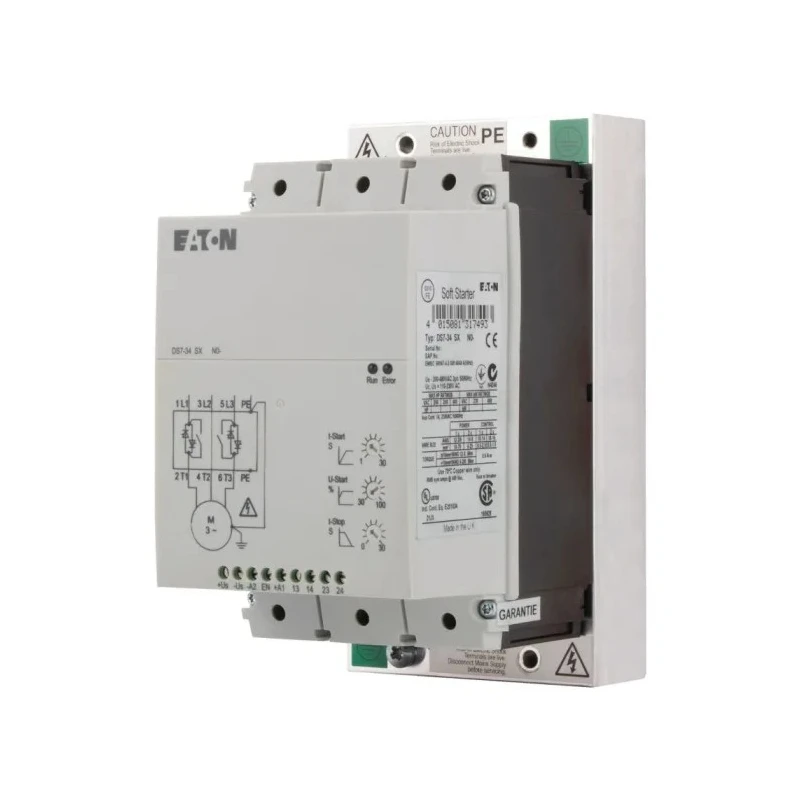 Eaton DS7 3 Phase Soft Starter 480V AC 22 kW Vertical Mount IP20 DS7-342SX041N0-N