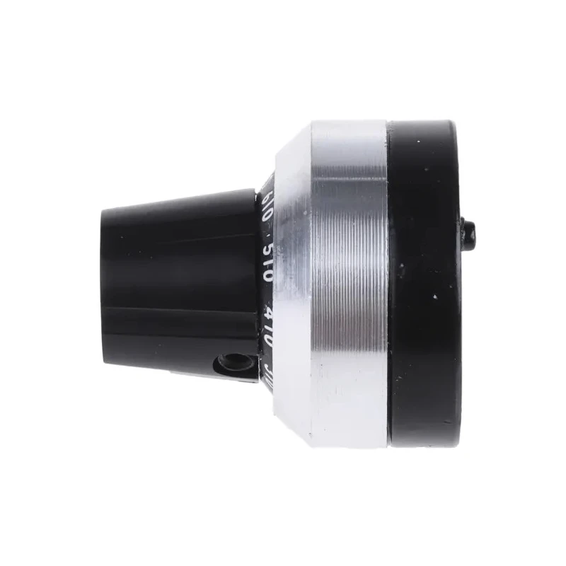 Arcol Ohmite 22 mm Black Aluminium Collet Knob Dial for 6.35 mm Circular Shaft ACD22 6.35-10
