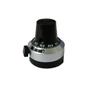 Arcol Ohmite 22 mm Black Aluminium Collet Knob Dial for 6.35 mm Circular Shaft ACD22 6.35-10