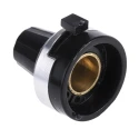 Arcol Ohmite 22 mm Black Aluminium Collet Knob Dial for 6.35 mm Circular Shaft ACD22 6.35-10