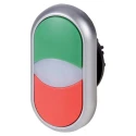 Eaton M22 Series Red, Green Momentary Push Button Head, 22 mm Cutout, Plastic, IP67 216698 M22-DDL-GR