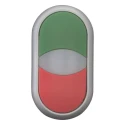 Eaton M22 Series Red, Green Momentary Push Button Head, 22 mm Cutout, Plastic, IP67 216698 M22-DDL-GR