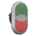 Eaton M22 Series Red, Green Momentary Push Button Head, 22 mm Cutout, Plastic, IP67 216698 M22-DDL-GR