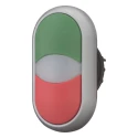 Eaton M22 Series Red, Green Momentary Push Button Head, 22 mm Cutout, Plastic, IP67 216698 M22-DDL-GR