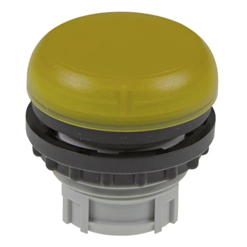 Eaton Yellow Pilot Light Head Flush Mount, 22.5 mm Cutout Diameter IP69K Rated 216774 M22-L-Y