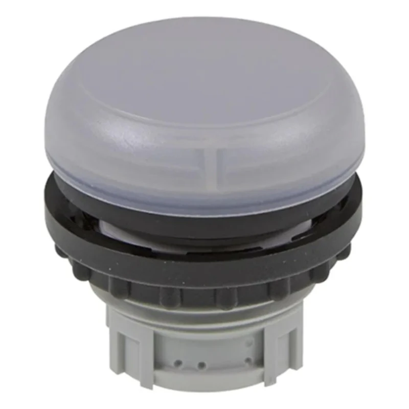 Eaton White Pilot Light Head 22.5 mm Cutout Flush Mount Nylon Bezel IP69K Germany 216771 M22-L-W