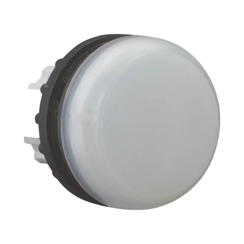 Eaton White Pilot Light Head 22.5 mm Cutout Flush Mount Nylon Bezel IP69K Germany 216771 M22-L-W