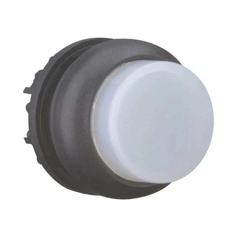 Eaton RMQ Titan M22 Series Illuminated Push Button Actuator, Panel Mount, 22 mm Cutout, White, IP67 IP69K 216791 M22S-DRLH-W