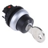 Eaton M22 2-Position Key Switch Head, Flat Key, Latching Operation, IP66, 22 mm Cutout 229092 M22-WRS-A1